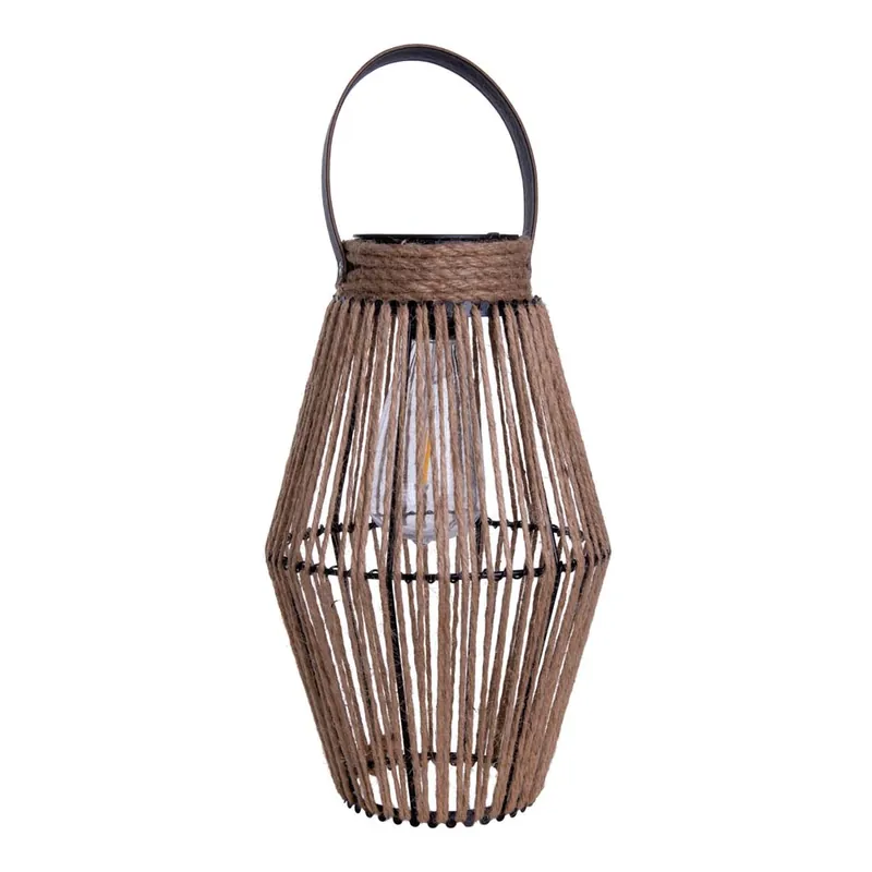 Voordeelprijs LED-zonnelicht, lantaarn, metalen textiel, IP44, H 30 cm