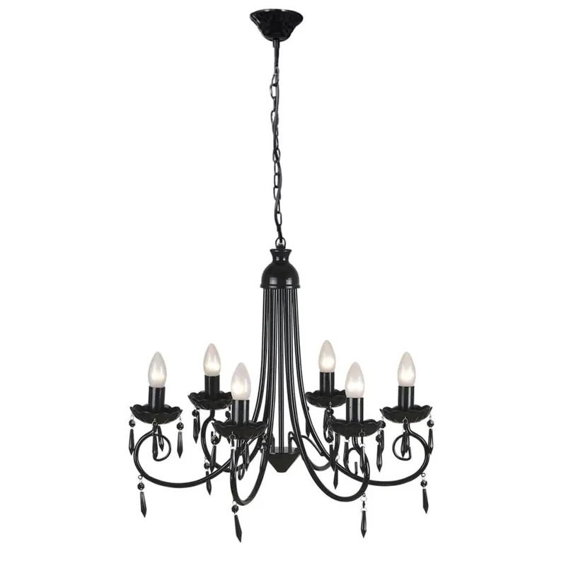 Gecertificeerd vidaXL - Plafondlamp - Zwart - Metaal - 55.5 x 46 cm
