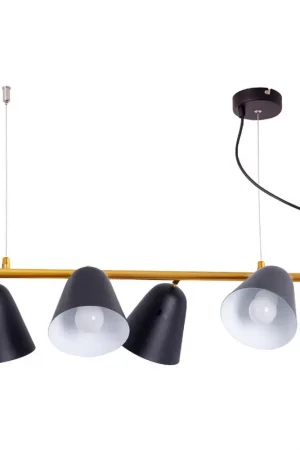 Aanbieding Hanglamp, metaal, zwart, 4-vlam, L 61 cm