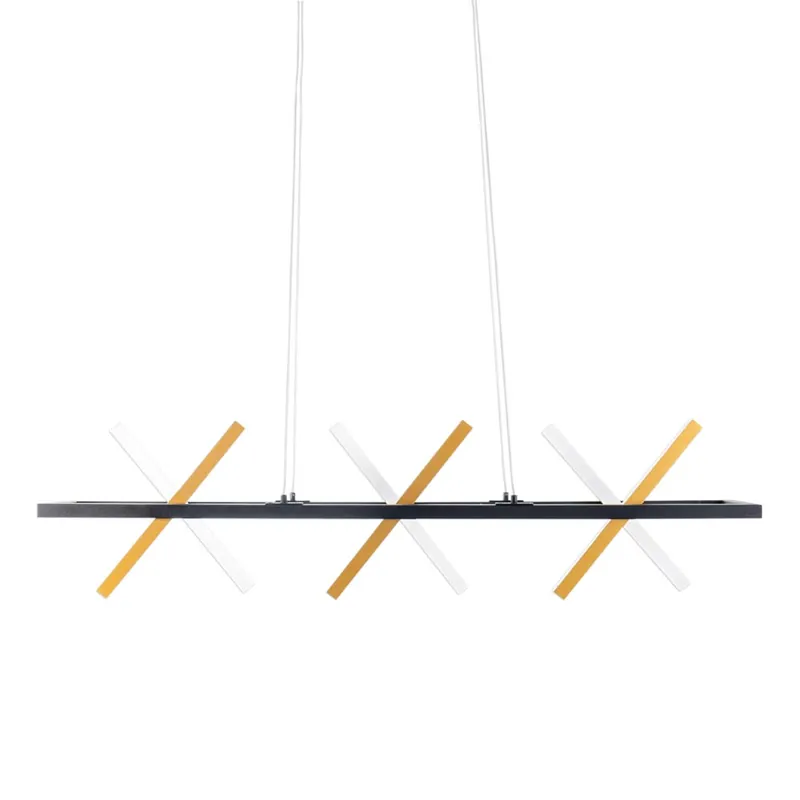 Goedkoop LED hanglamp, metaal, goud, L 100 cm