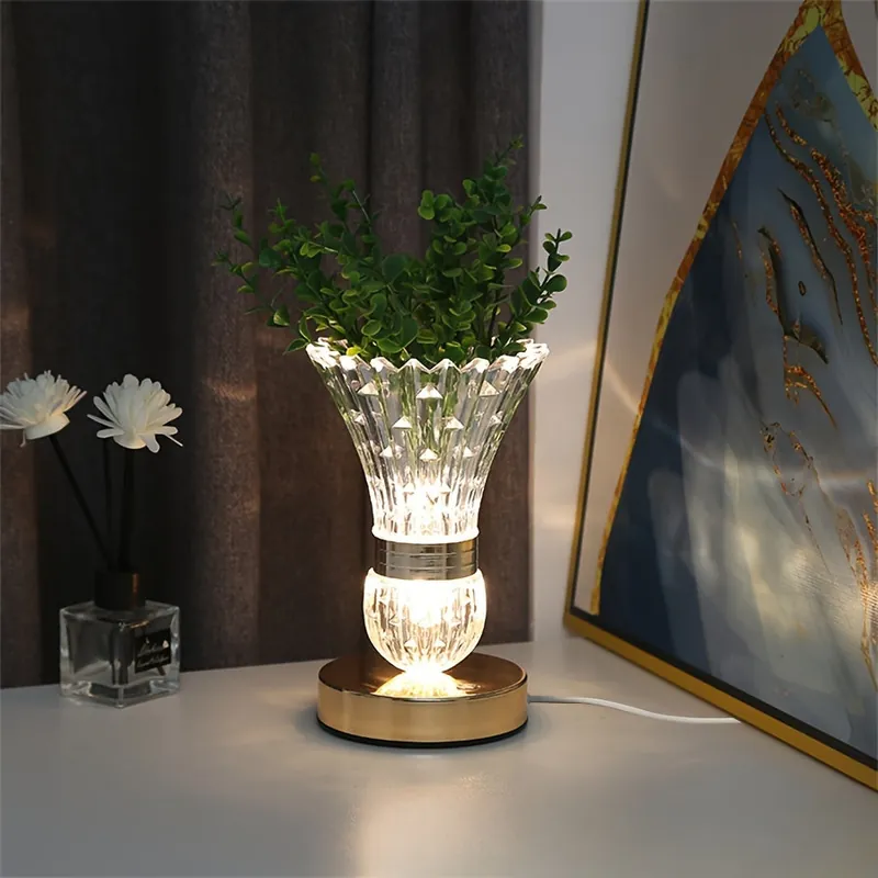 CrystalGlow - Moderne LED Kristallen Tafellamp met Dimbare Verlichting Seizoensaanbieding