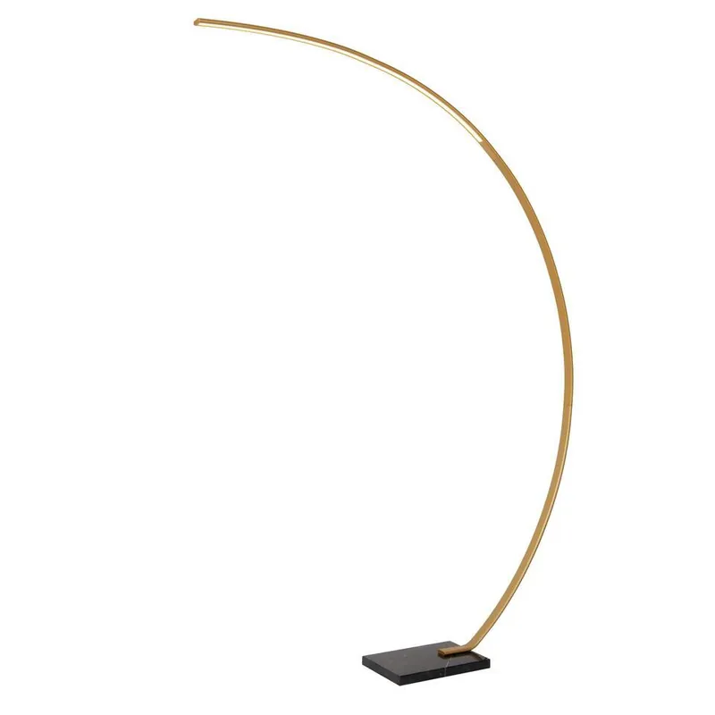 Exclusieve Aanbieding Lucide CURVE Booglamp - Mat Goud / Messing
