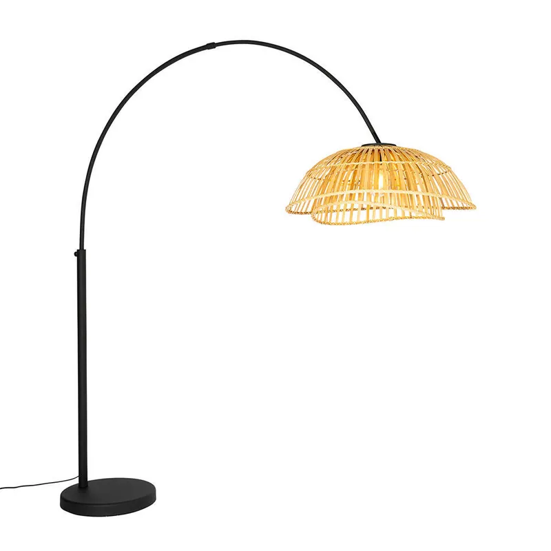 Superprijs Qazqa booglamp pua beige e27
