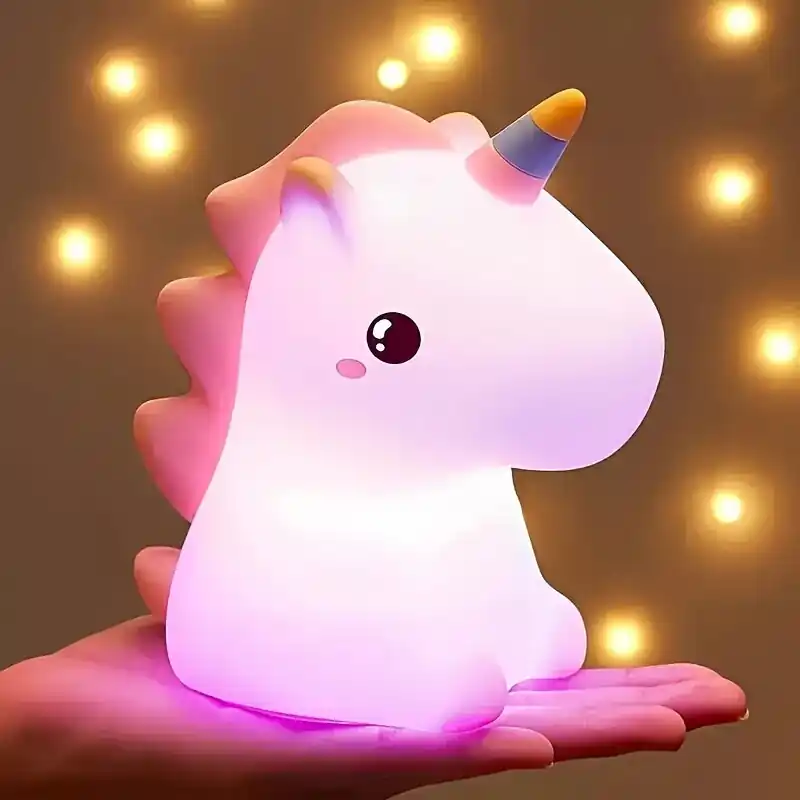 UnicornGlow - Warm Eenhoorn Nachtlampje met 7 Kleuren en Oogbescherming Direct Verzonden