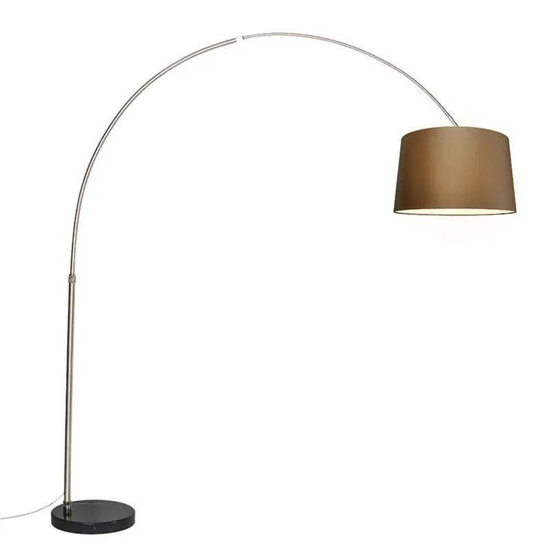 Qazqa booglamp booglamp xxl zilverkleurig e27 Nu Kopen