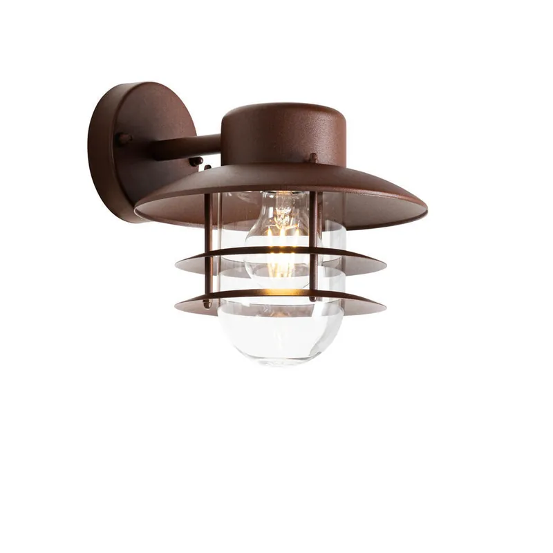 Qazqa wandlamp shell bruin e27 Gratis Verzending
