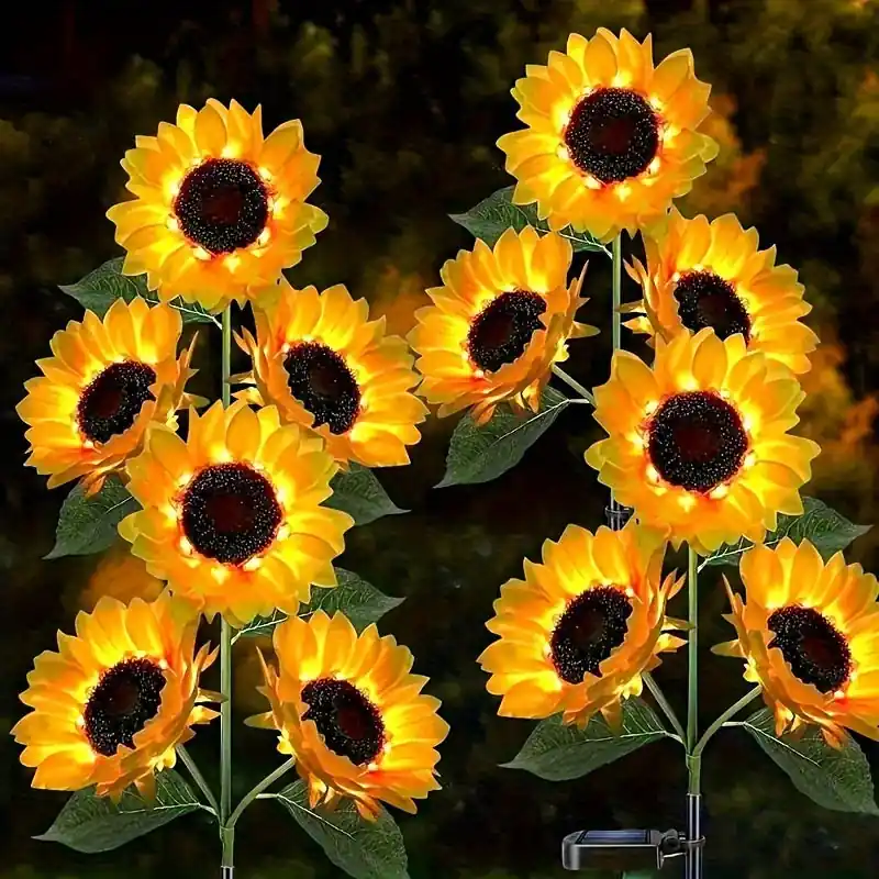 SolarBloom - Zonnebloem LED Tuinverlichting met 3 Koppen, Waterdicht Beste Prijs