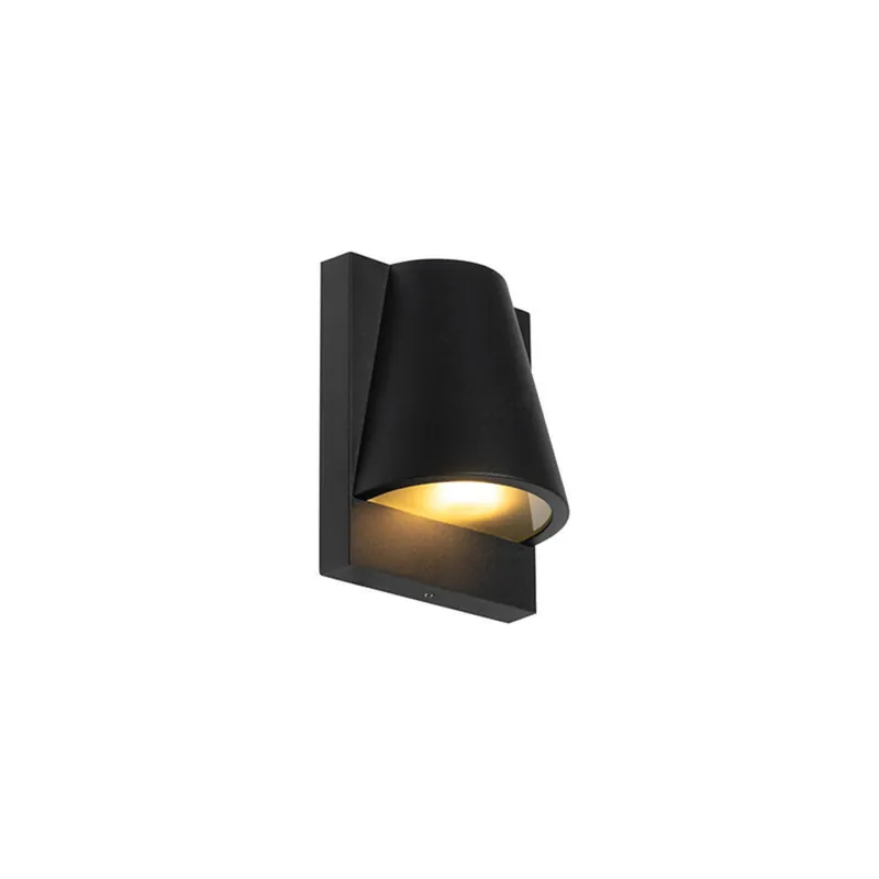 Must-Have Qazqa wandlamp met glas femke zwart gu10