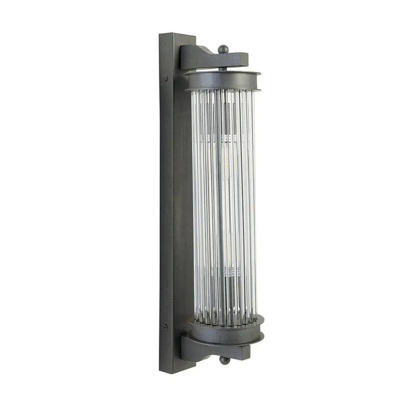 Nu Kopen Signature - Wandlamp glazen buis - Grijs - 12x0x55 cm