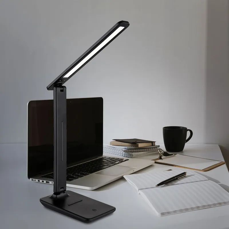 Lage Prijs LED tafellamp, touch dimmer, verplaatsbaar, kunstleer, H 50cm