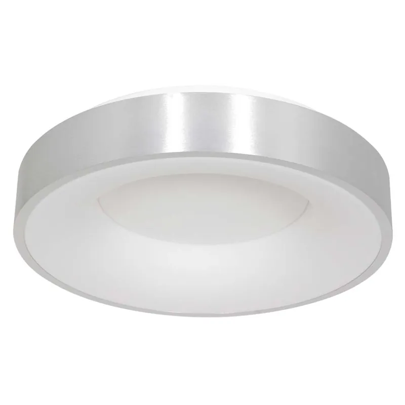 Laatste Versie LED plafondlamp, metaal zilver, D 48 cm