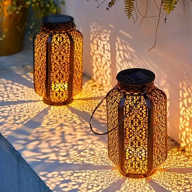 Shop Nu SolarLicht - LED Opknoping Tuinlantaarn, Hol Ontwerp, Zonne-energie