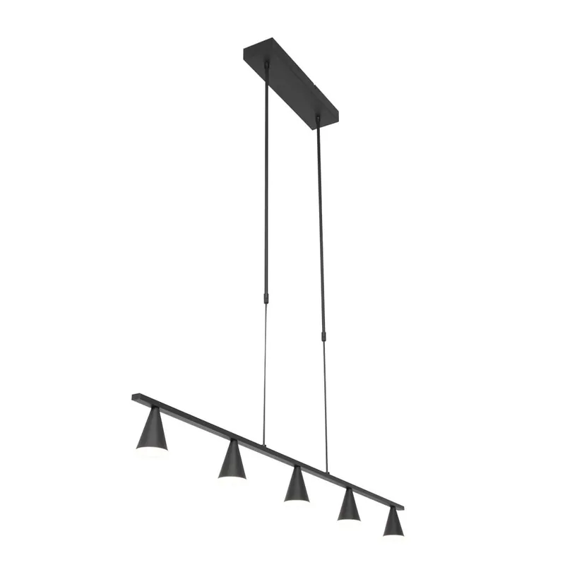Bestseller LED hanglamp, zwart, dimmer, verstelbaar, H 145 cm