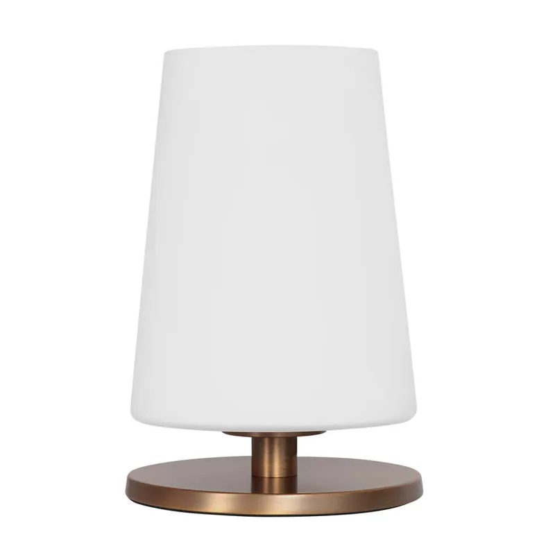 Nieuw Tafellamp, metaal, glas, brons, H 26 cm