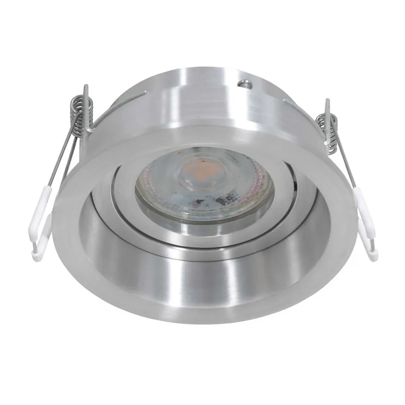Seizoensaanbieding Inbouwlamp, metaal, 1-lichts, zilver, D 10 cm