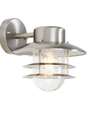 Meest Verkocht Qazqa wandlamp shell zilverkleurig e27