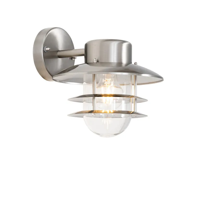 Meest Verkocht Qazqa wandlamp shell zilverkleurig e27