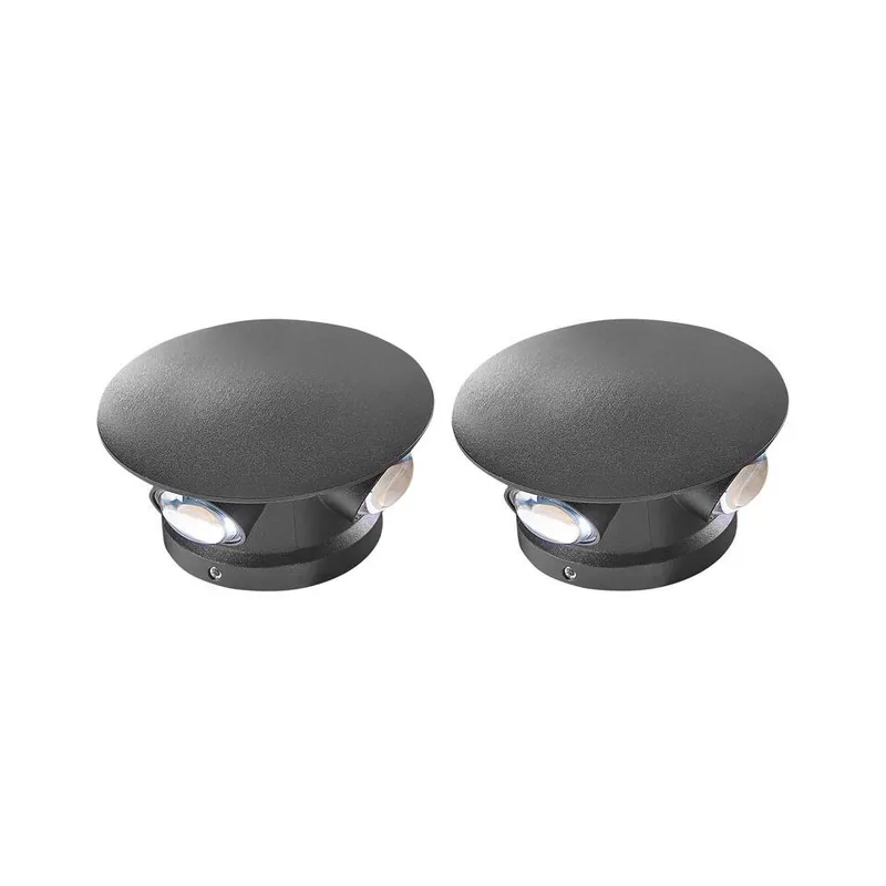 Beste Prijs MAURICE - Wandlamp set van 2 - Zwart - Aluminium