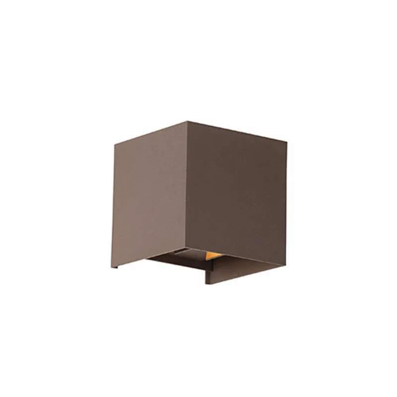 Qazqa up‑ en downlight lamp edwin bruin geïntegreerde led Favoriet