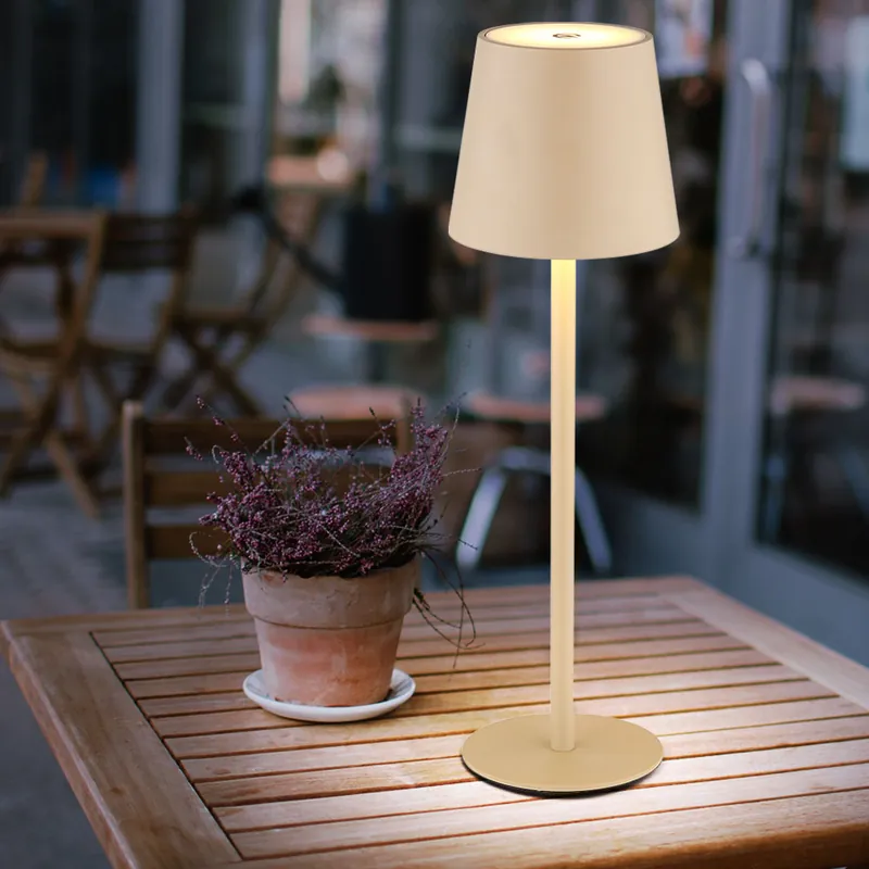 LED tafellamp, zandkleurig, touchdimmer, H 36 cm Laatste Kans