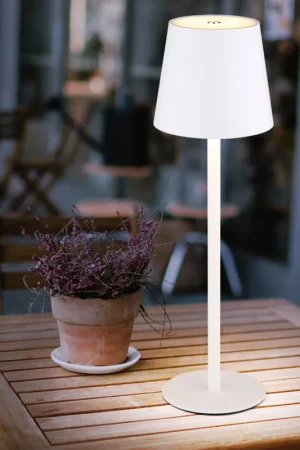 Populair LED tafellamp, wit, met touchdimmer, H 36 cm