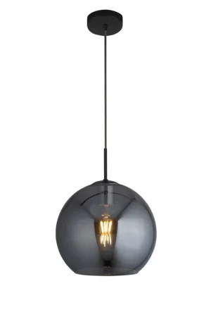 Hanglamp, glas, staal, in hoogte verstelbaar, D 30 cm Shop Nu