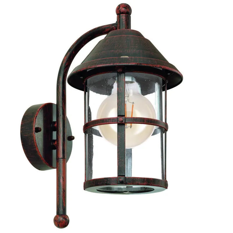EGLOSanTelmo-Buitenverlichting-Wandlamp-Antiek-Bruin-Helder Gecertificeerd