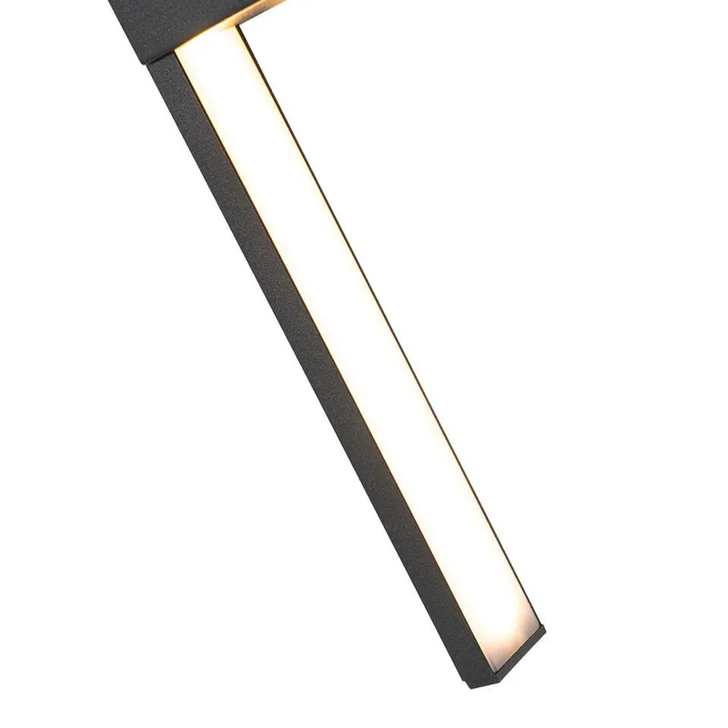 Laatste Versie Qazqa wandlamp jamal zwart geïntegreerde led