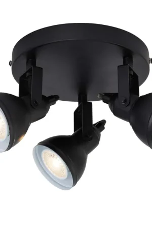 Plafondlamp, metaal, zwart, D 30 cm Premium