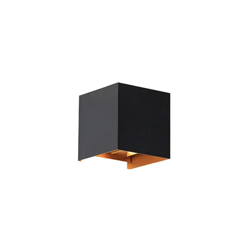 Qazqa up‑ en downlight lamp edwin goudkleurig geïntegreerde led Laatste Kans