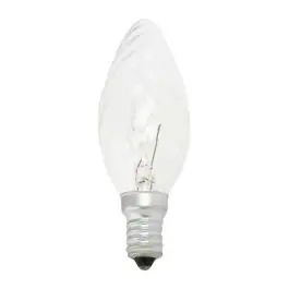 Direct Beschikbaar Standaard Gloeilamp Twisted Kaars Helder BF35 E14 60W 230V