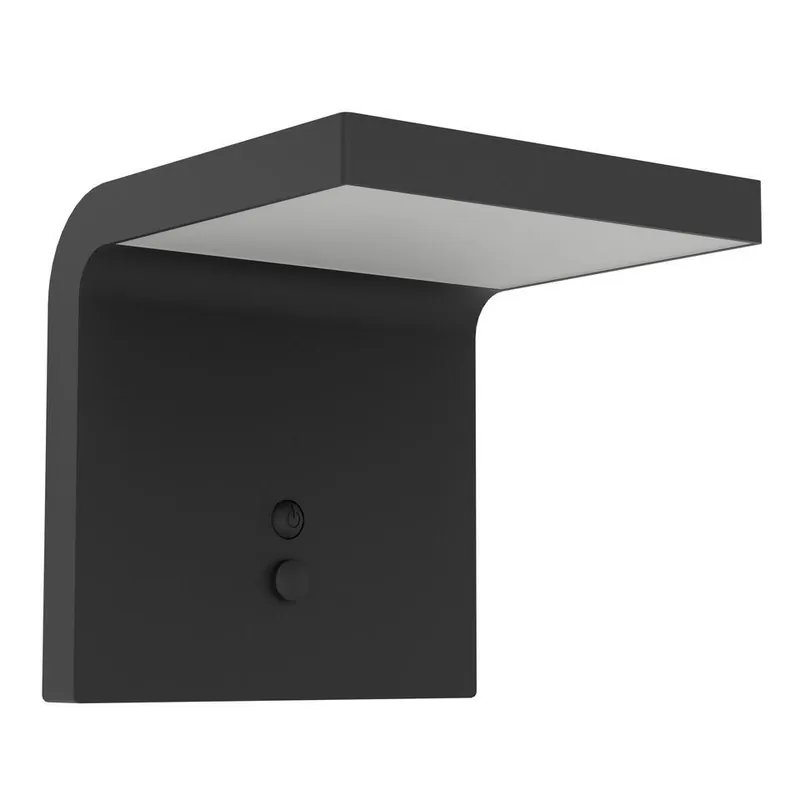 EGLO Spiante Solar Wandlamp - LED - 14 cm - Zwart/Wit Flitsaanbieding