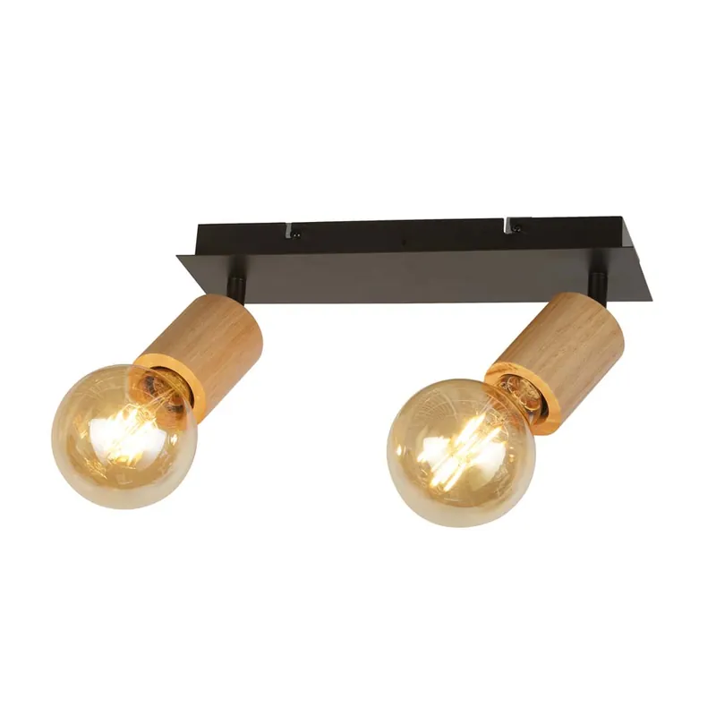 Tijdelijk Beschikbaar Plafondlamp, staal, beweegbare spots, draaibaar, L 43 cm