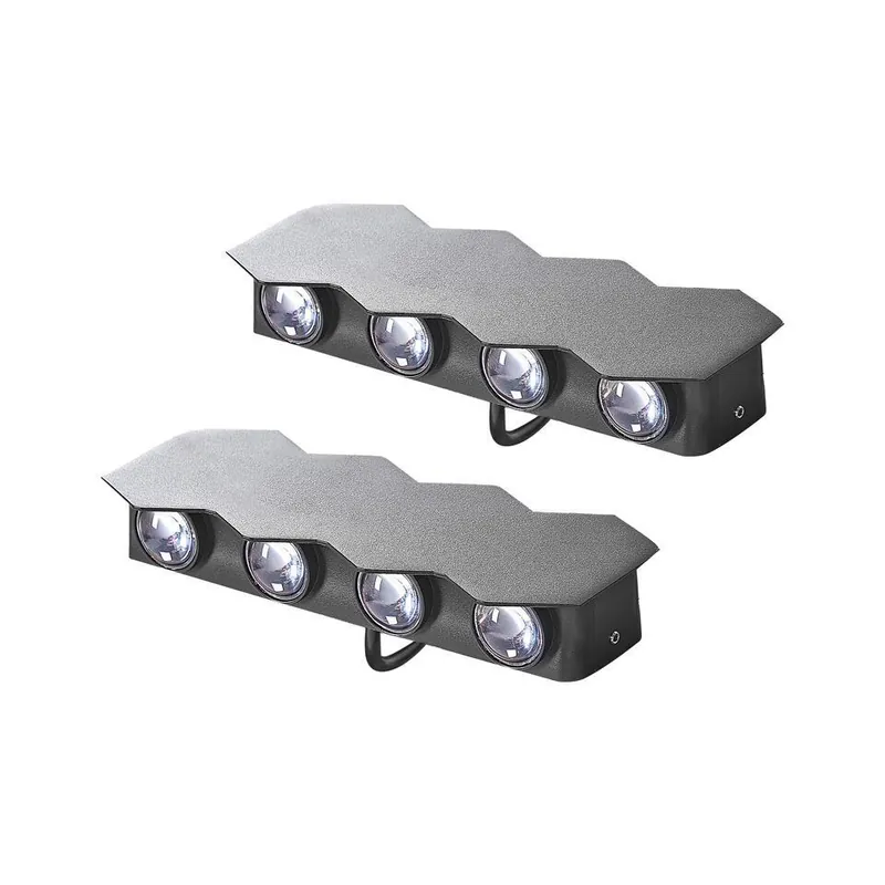 Hoge Kwaliteit WELDON - Wandlamp set van 2 - Zwart - Aluminium