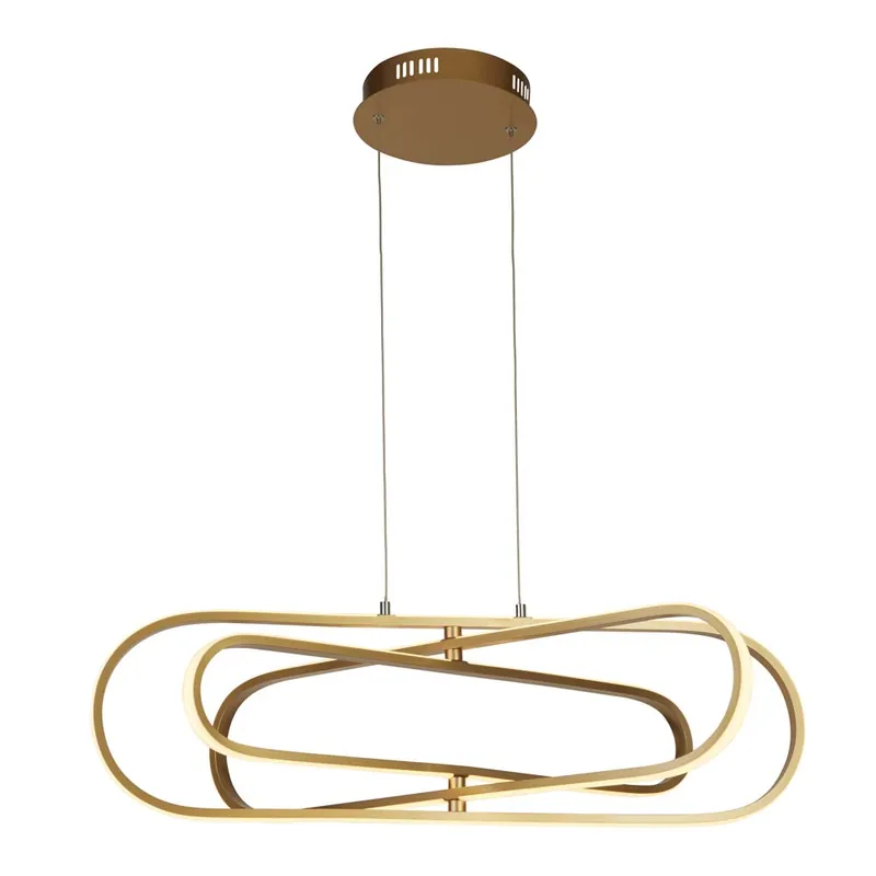 Beperkte Voorraad LED hanglamp, beweegbaar, goud aluminium, CCT, L 80 cm