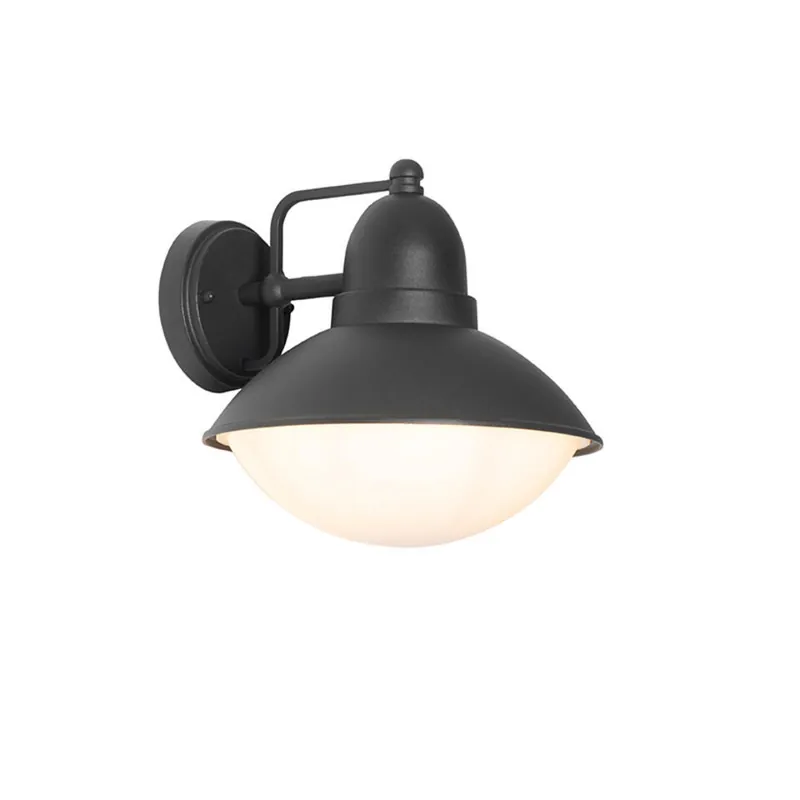 Koopje Qazqa wandlamp met glas marcel zwart e27