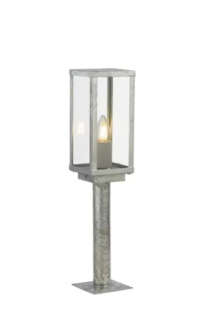 Bestel Nu Vloerlamp voor buiten, gegalvaniseerd, zacht staal, glas, H 50 cm
