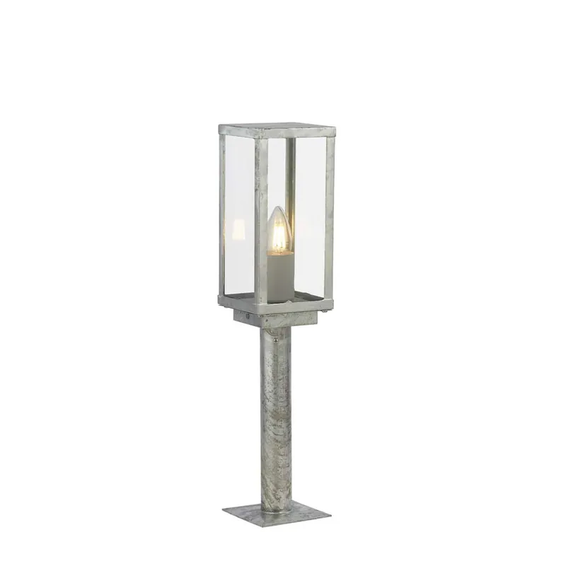 Bestel Nu Vloerlamp voor buiten, gegalvaniseerd, zacht staal, glas, H 50 cm