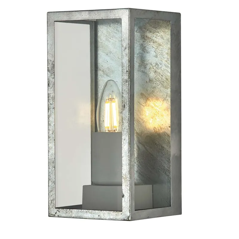 Wandlamp voor buiten, gegalvaniseerd, zacht staal, H 23,6 cm Lage Prijs