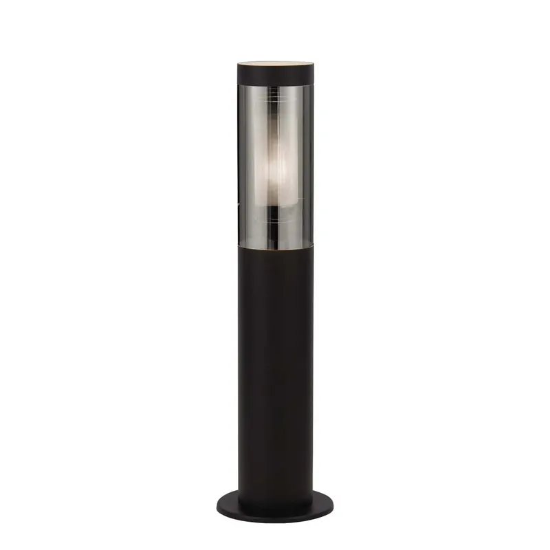 Buiten staande lamp, roestvrij staal, zwart, smoke, H 45 cm Betaalbaar