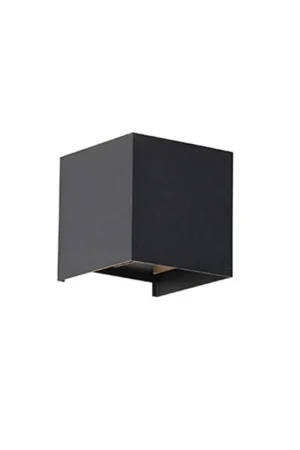 Actieprijs Qazqa up‑ en downlight lamp edwin zwart geïntegreerde led