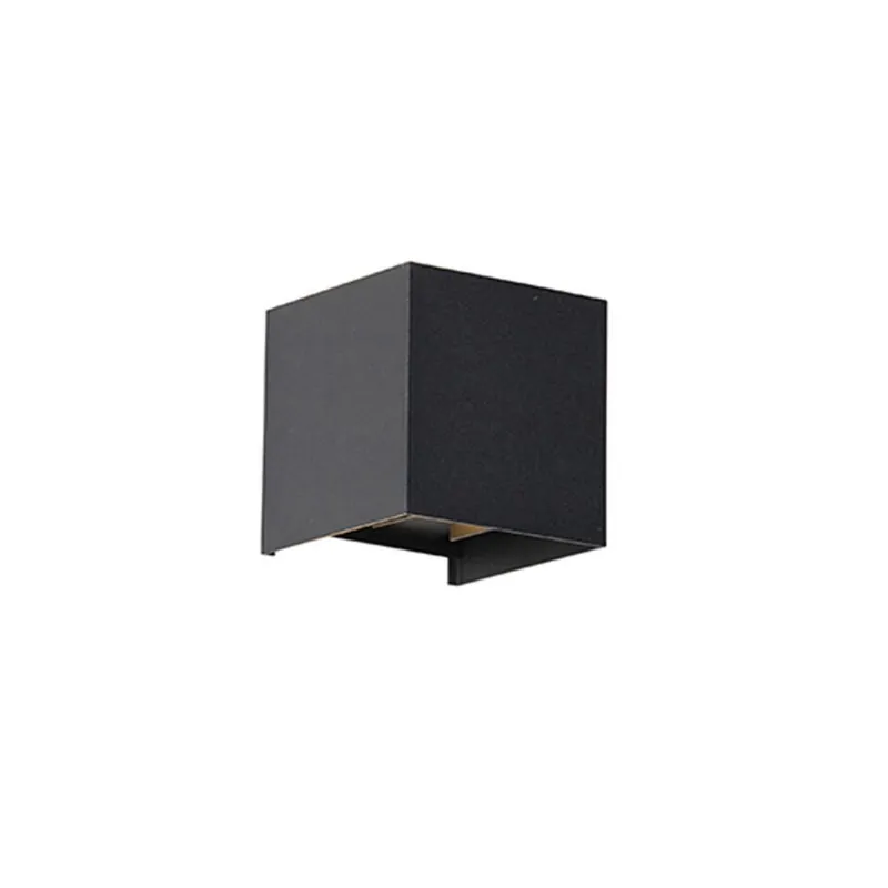 Actieprijs Qazqa up‑ en downlight lamp edwin zwart geïntegreerde led
