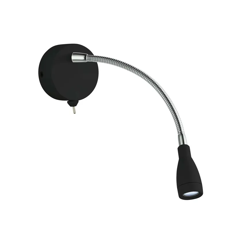 Aanbieding LED wandlamp, zwart mat staal, H 24 cm