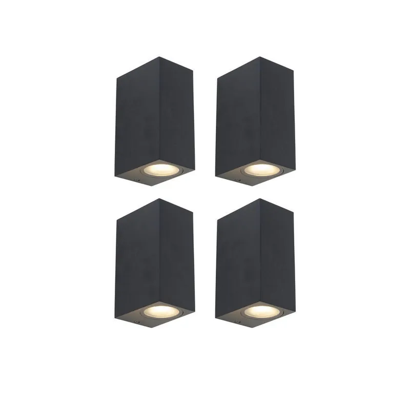 Qazqa up‑ en downlight lamp baleno zwart gu10 Betrouwbaar