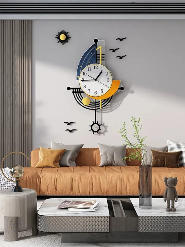 NauticTime - Decoratieve Zeilboot Wandklok Populair
