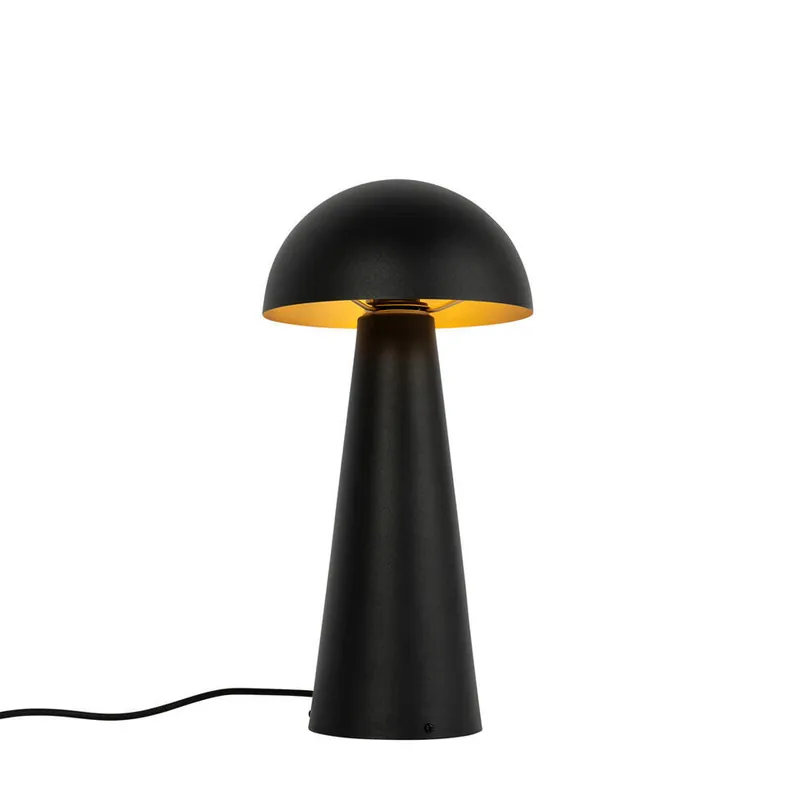 Gratis Retour Qazqa vloerlamp mushroom zwart e27