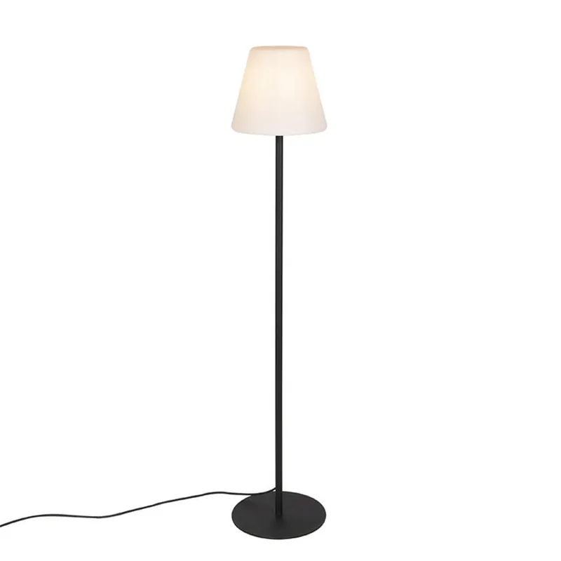 Qazqa vloerlamp virginia fl zwart e27 Meest Verkocht