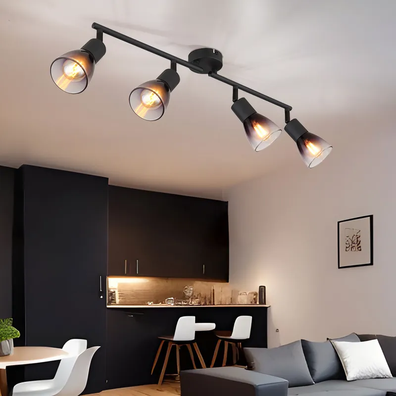 Merkproduct Plafondlamp, metaal, mat zwart, draai- en kantelbaar