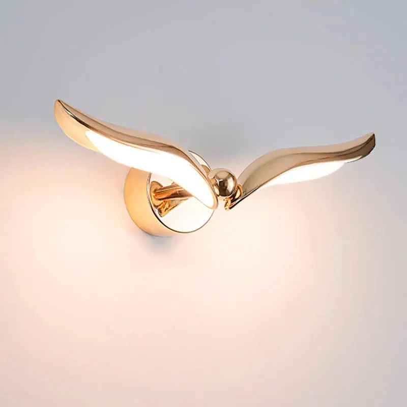 Goedkoop SeagullGlow - Moderne Wandlamp in Zeemeeuw Design – LED Binnenverlichting in Goud