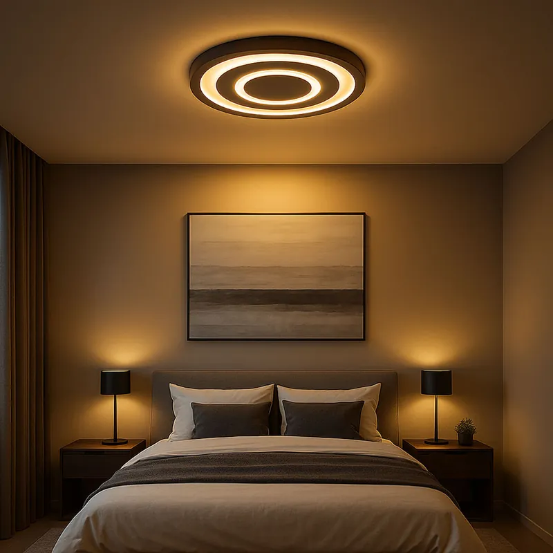 LED plafondlamp, metaal, antraciet, grijs, D 48 cm Finale Uitverkoop